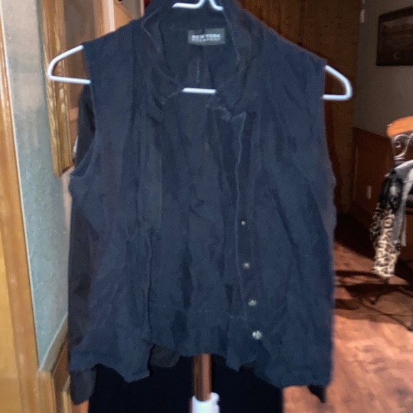 New York & Company Tops - Black Button-Down Blouse